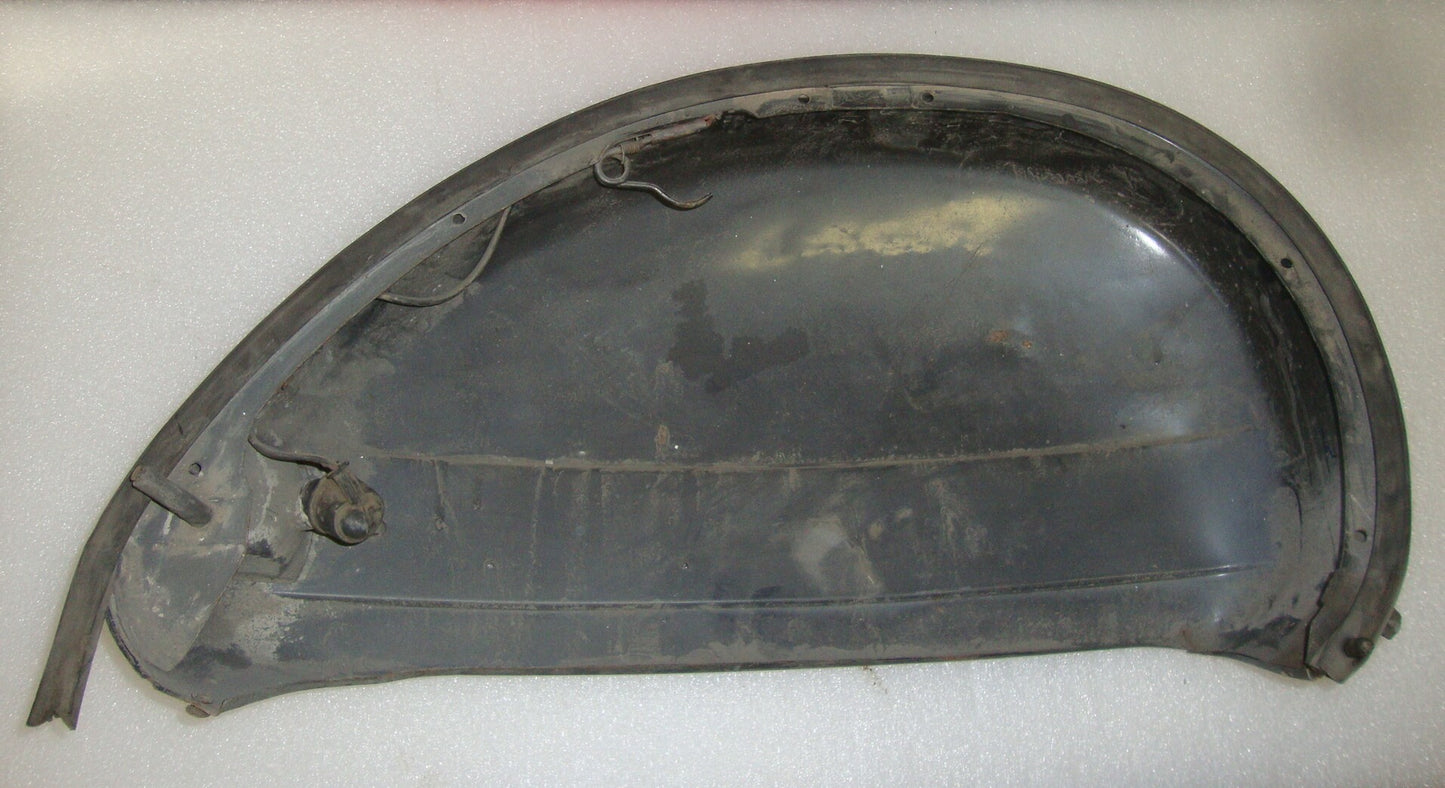 Side panel for spare wheel side, external mechanism, black, Vespa PX old model