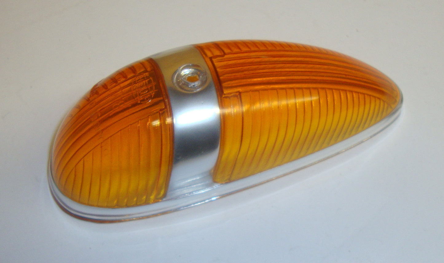 Glass for indicator on side panell, HELLA