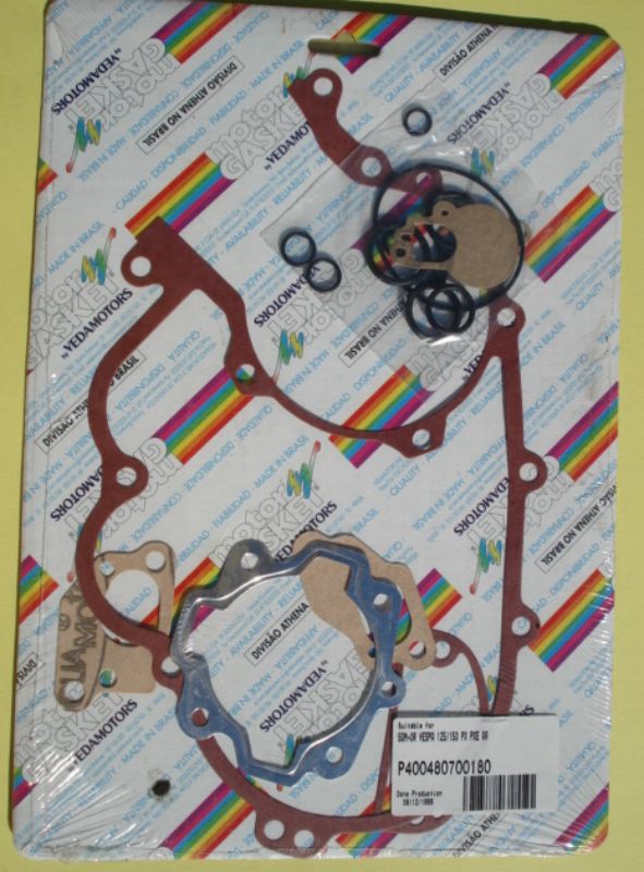 Gasket kit whit O-rings, Vespa 80 / 125 / 150 PX / PXE, 1978 > 1997