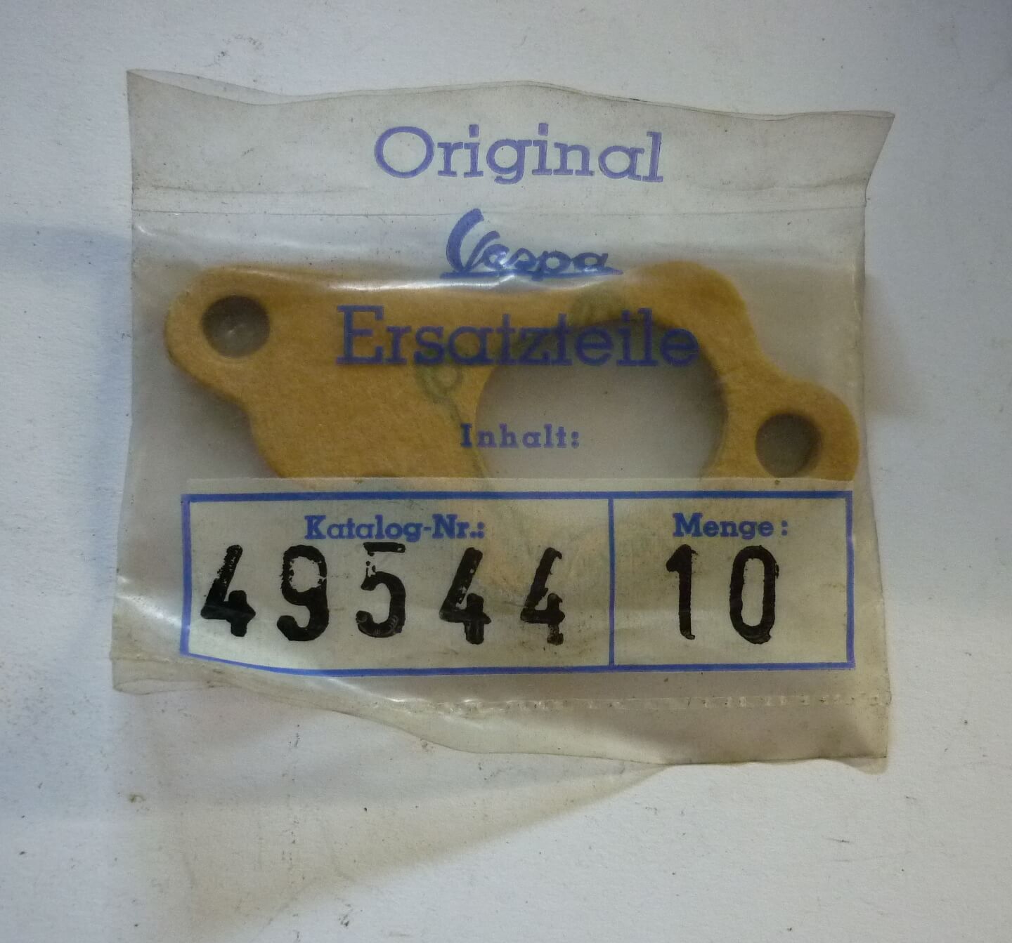 Gasket carburettor casing cover, PIAGGIO, Vespa PX 80 - 200, NOS