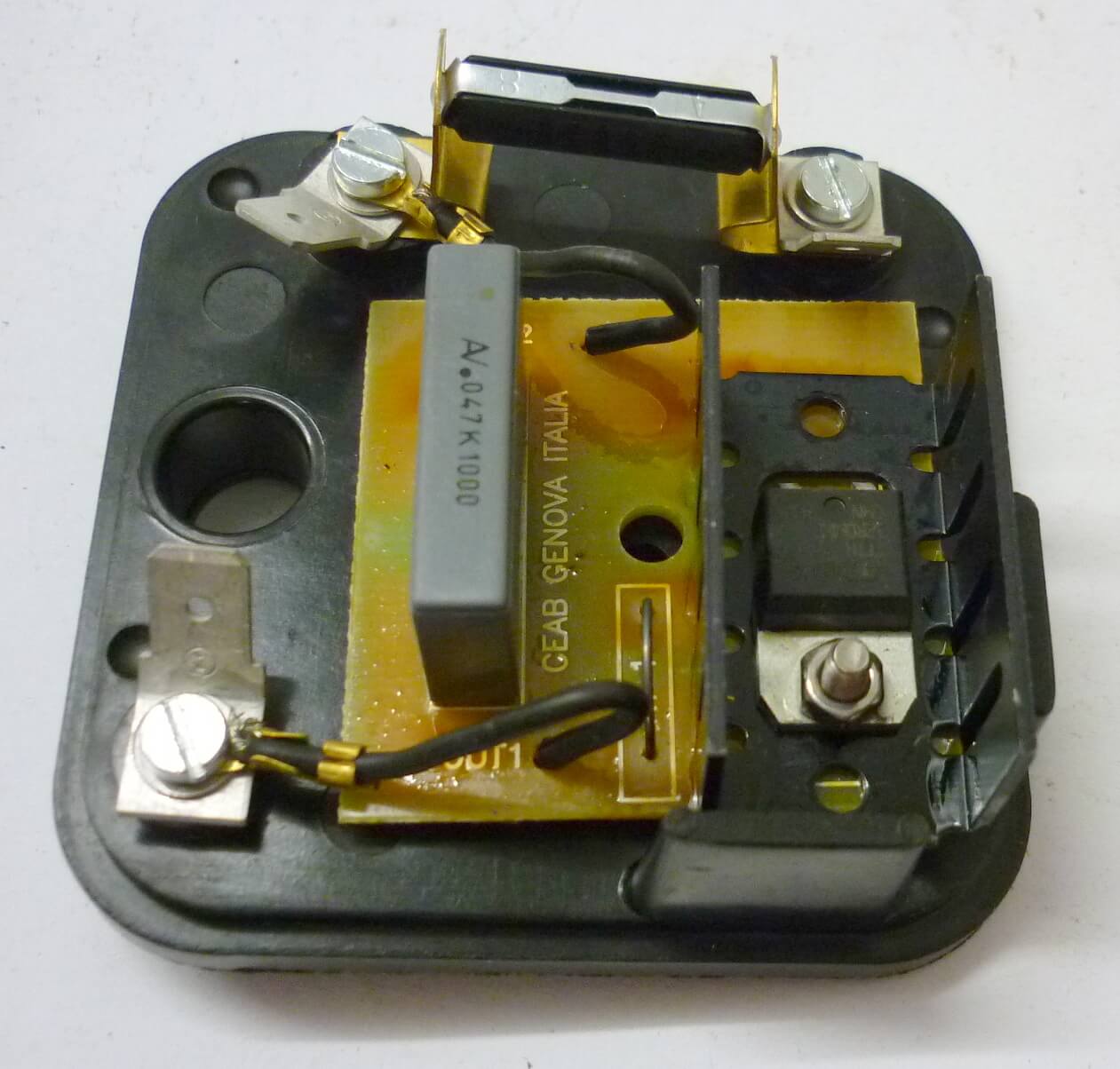Electronic rectifier, complete with base plate, Vespa 125 / 150 / 180 / 200
