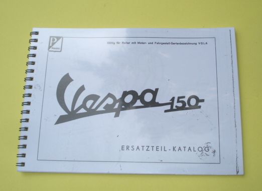 Ersatzteilkatalog, Vespa 150 VGLA