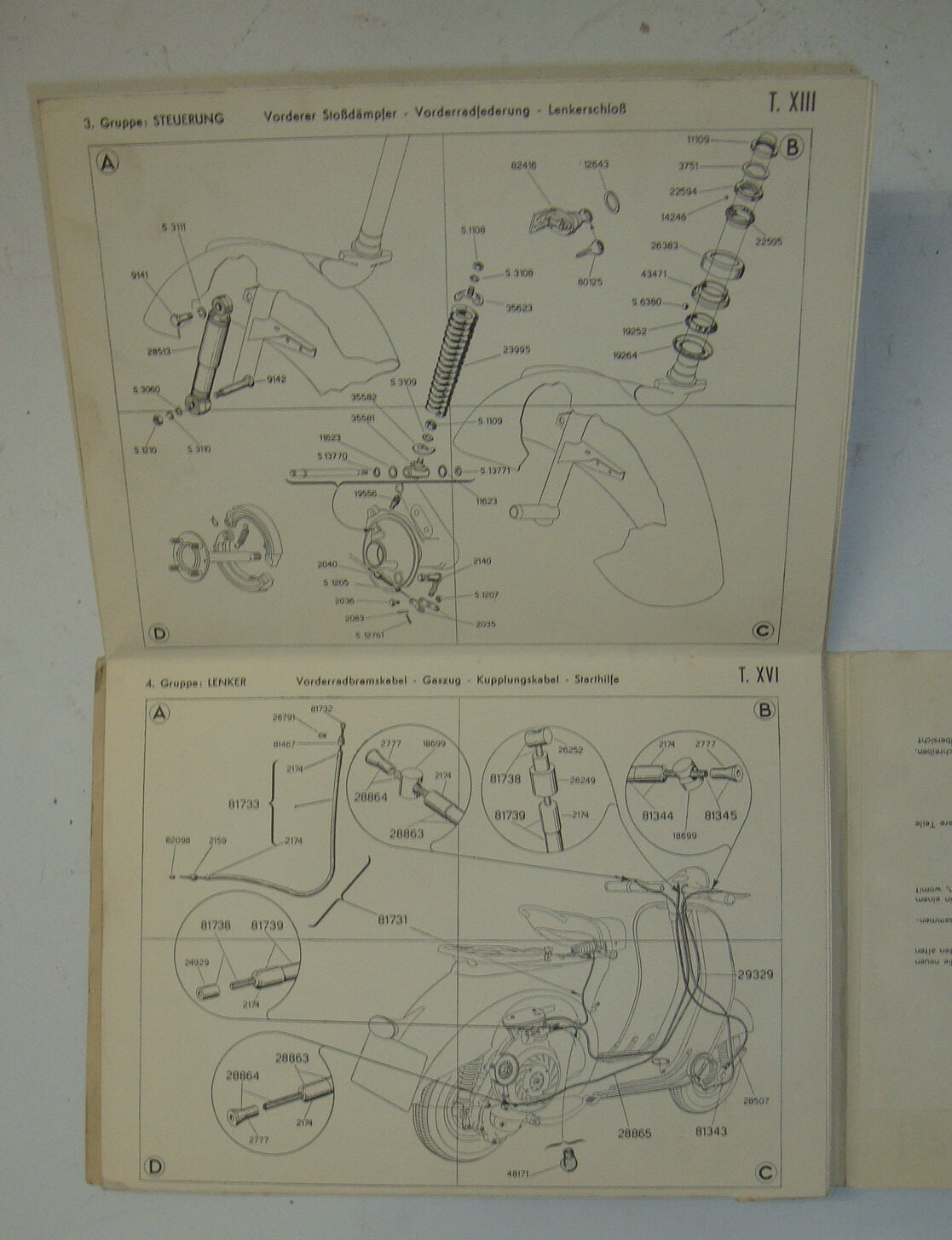 Genuine spare parts catalogue, Vespa 125 VNA