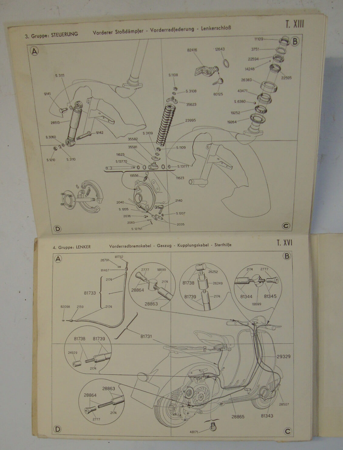 Genuine spare parts catalogue, Vespa 125 VNA