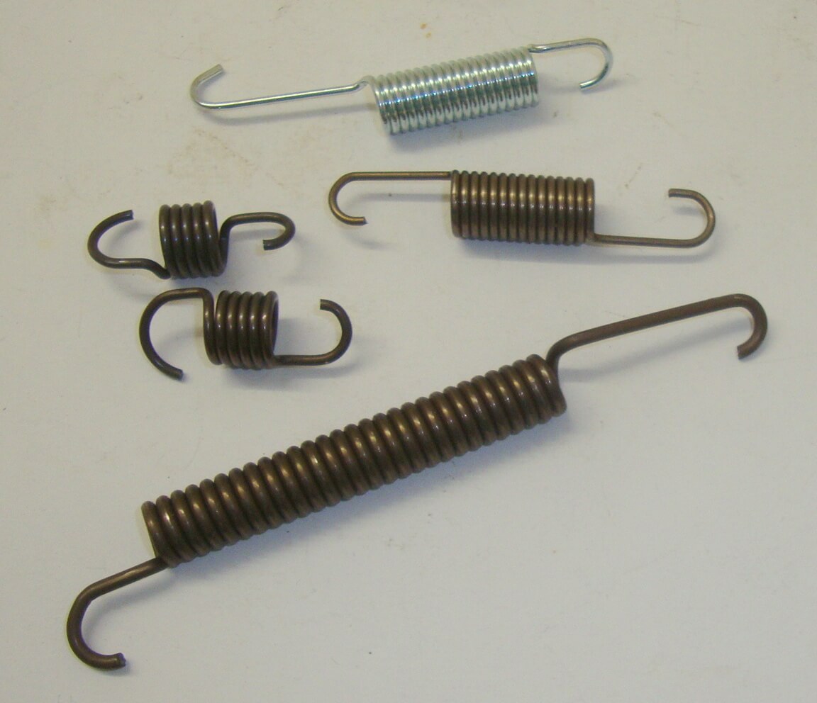 Springset, front + rear brake shoes, Ape TM