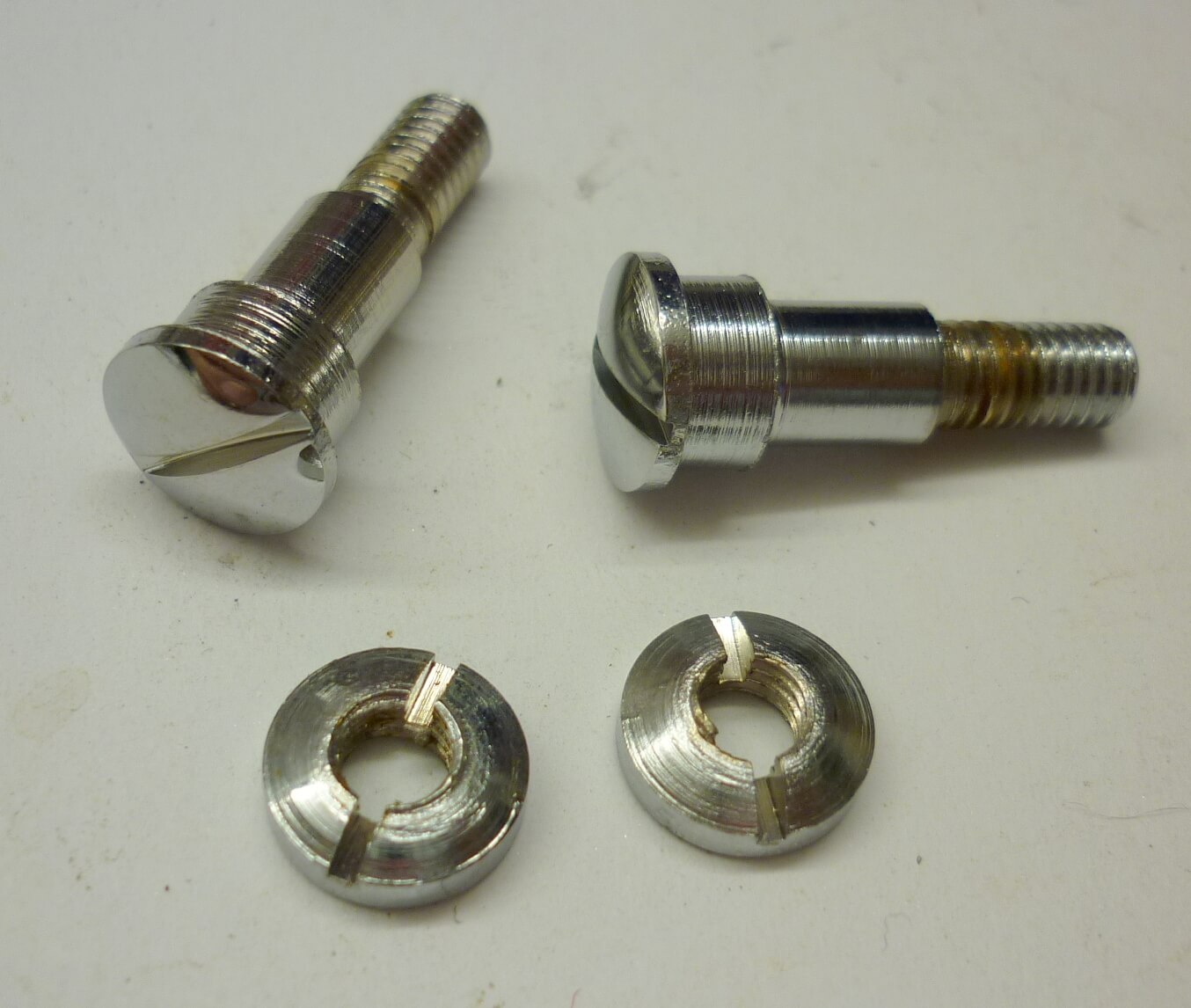 Lever sec. screw, chromed, Vespa 125 / 150 / 160