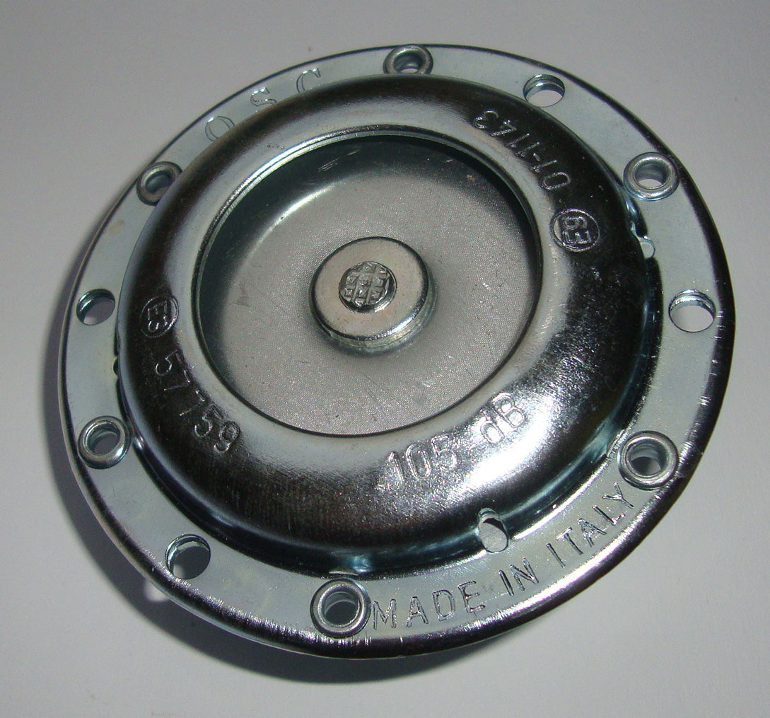 Horn, BOSATTA, 12V, D.C., zinc plated, repro part