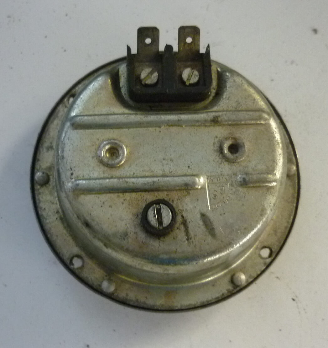 Horn, G.S., 12V, D.C., stainless steel, Vespa 180 / 200 Rally