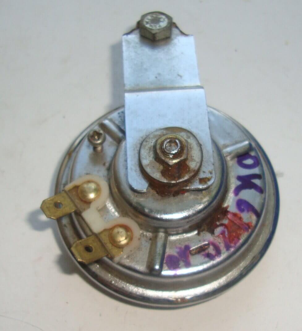 Horn, wie NIKKO, center bolt, 6 V, D.C., zinc plated, repro part