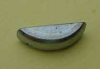Woodruff key, small, 3 x 3 mm