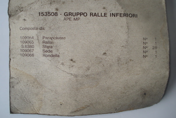 Lower bearing ball track, Ape MP, NOS