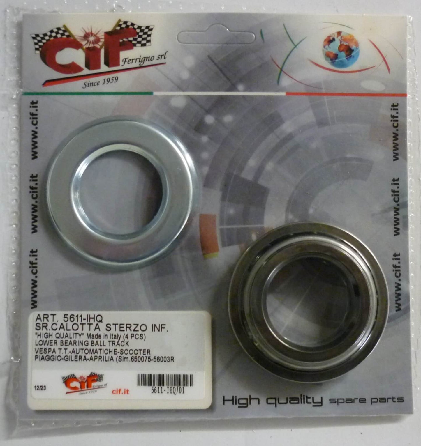Lower bearing ball track, CIF - HIGH QUALITY, Vespa