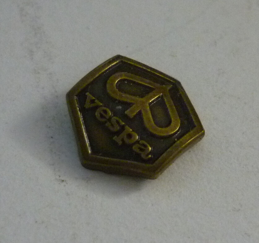 Piaggio esagonale, ottone, curvo, NOS