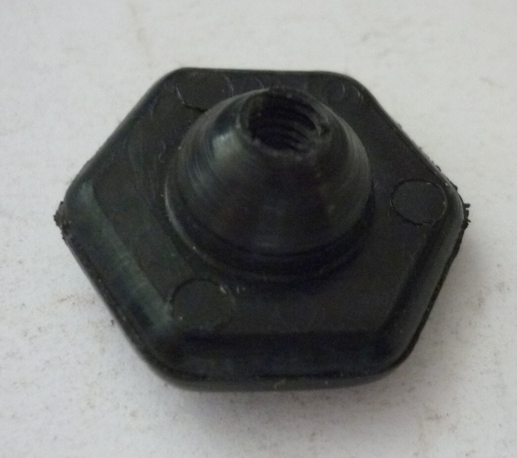 Rändelmutter, Tankdeckel, Kunststoff, schwarz, Vespa / Ape