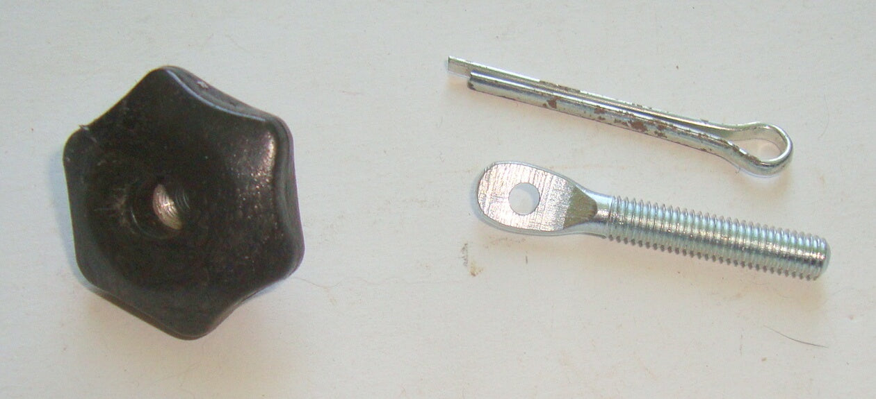 Rändelmutter, Augenschraube, Splint, Tankdeckel, Vespa / Ape
