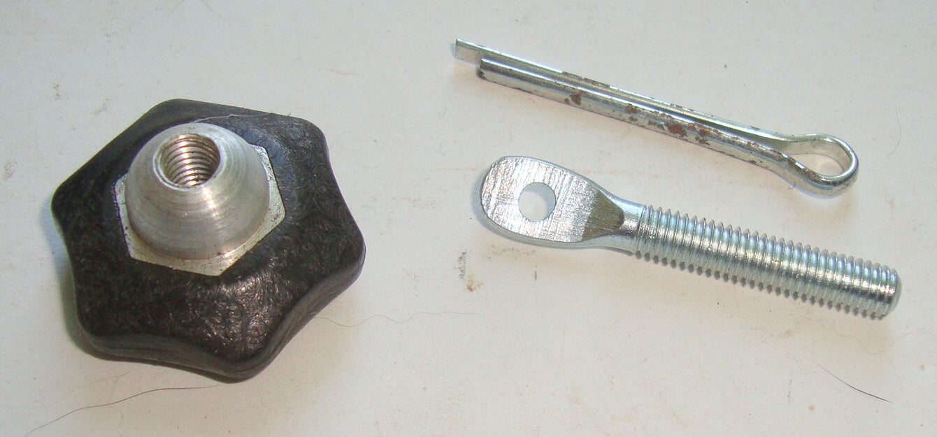 Rändelmutter, Augenschraube, Splint, Tankdeckel, Vespa / Ape