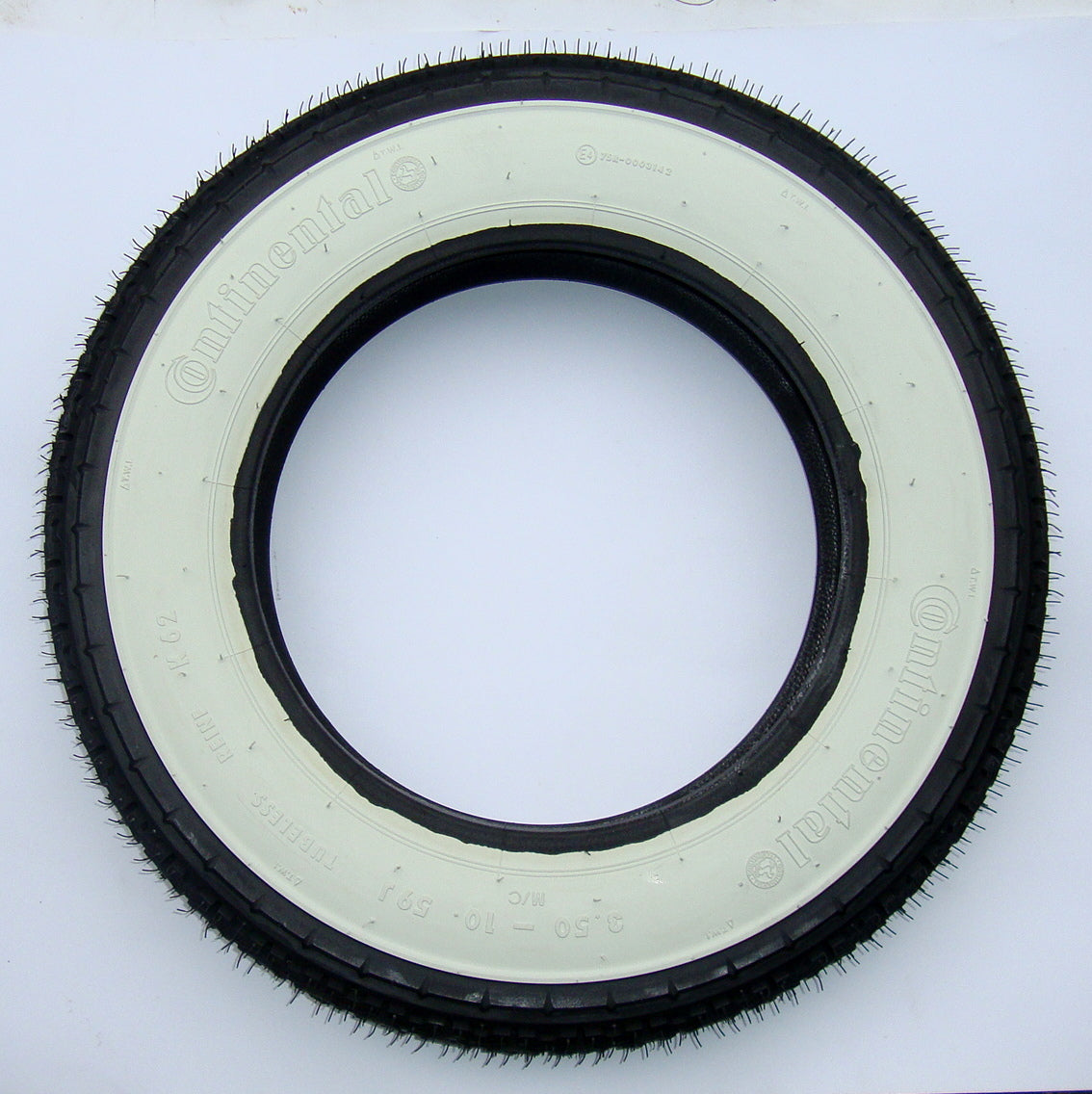 Whitewall tire, CONTINENTAL K62 WW, 3.50 x 10