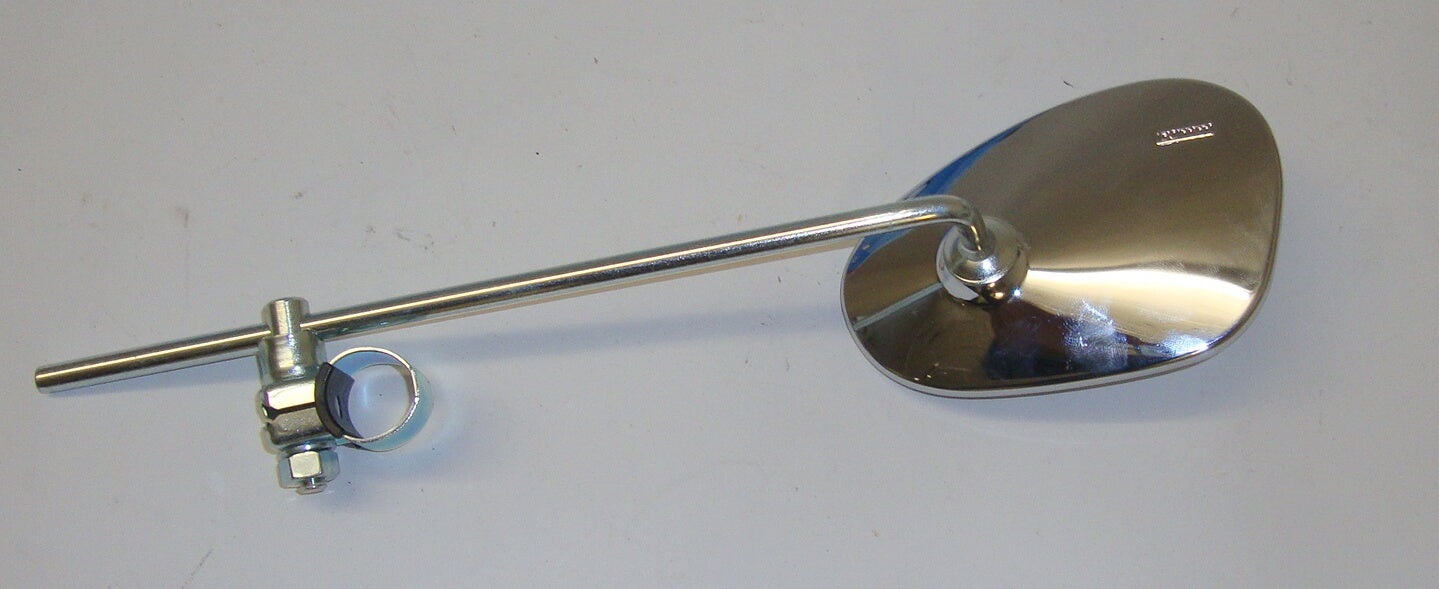 Mirror for handlebar, BUMM, kidney shape, chromed
