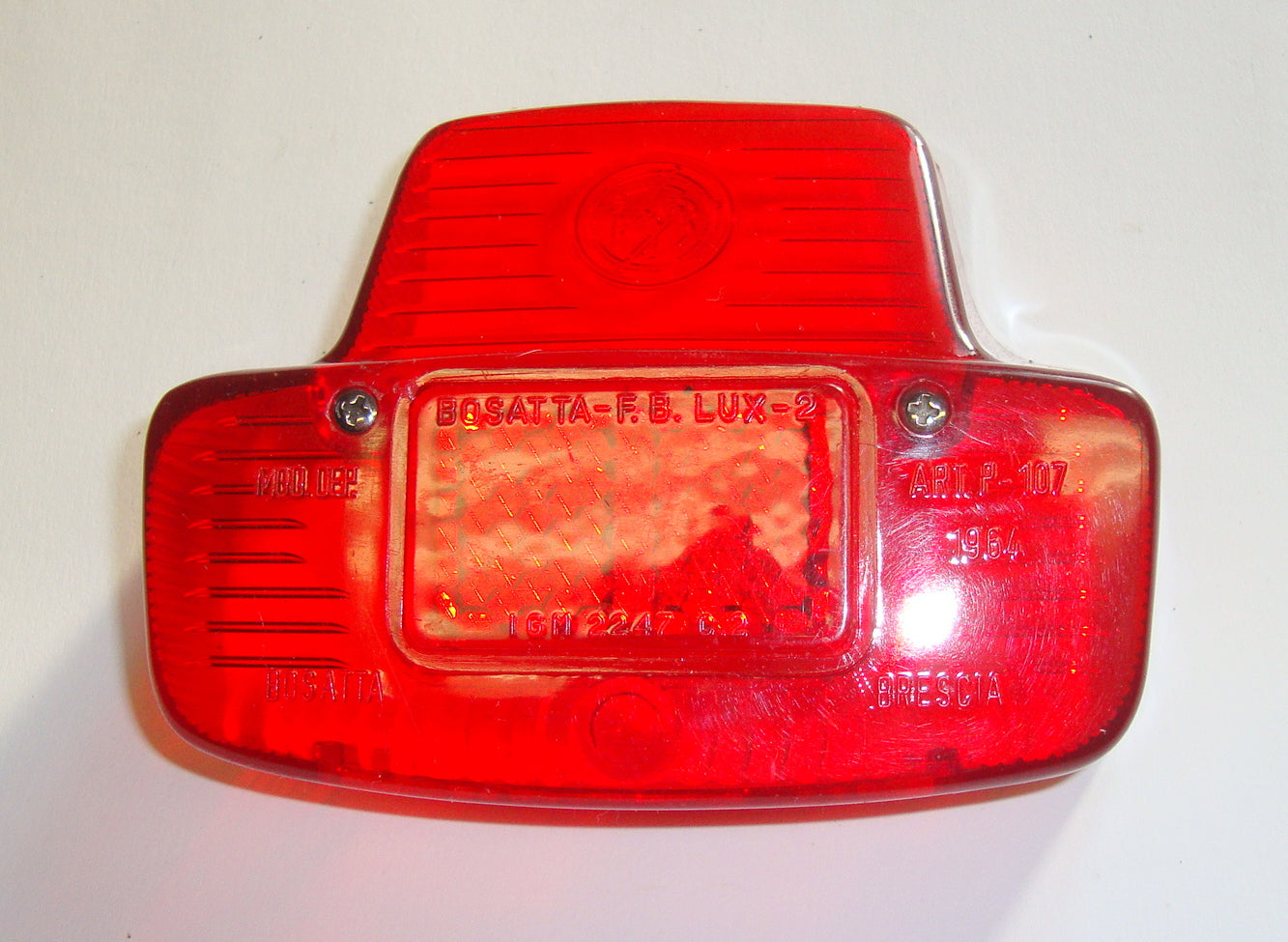 Taillight glass, BOSATTA, Vespa 125 VNB6 / GL / Sprint / SS180