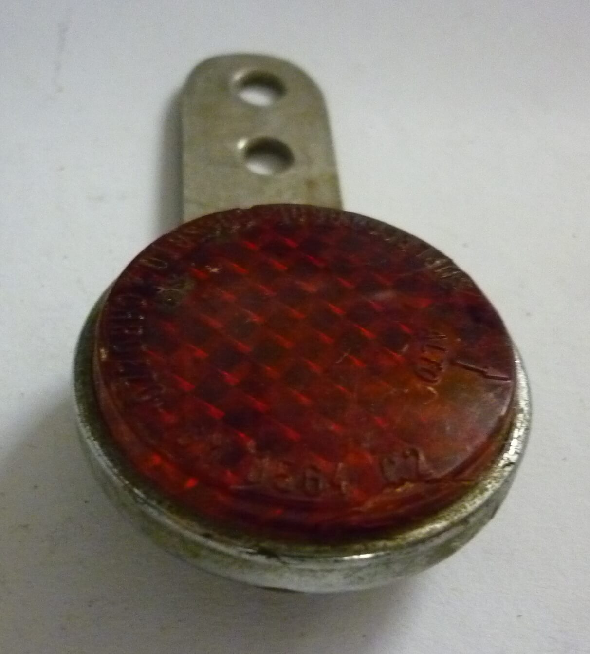 Reflector, cat eye, round, red, 43 mm, SUPERCATASOL - COSSATO&CAROZZO, NOS