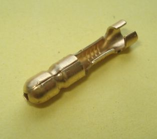 Bullet terminal, round, uninsulatet, 4 mm, 0,5 - 1,0 QMM