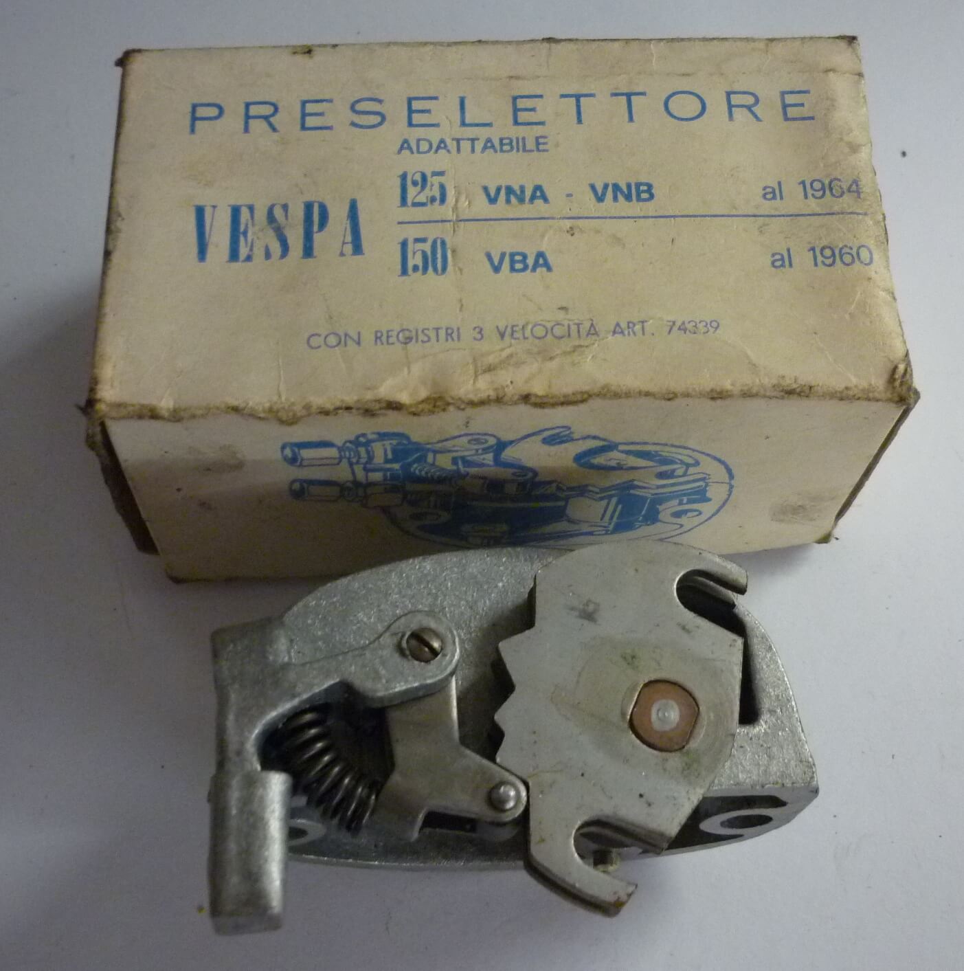 Selector box, 3 gears, Vespa 125 VNA-VNB / 150 VBA - VGLA1
