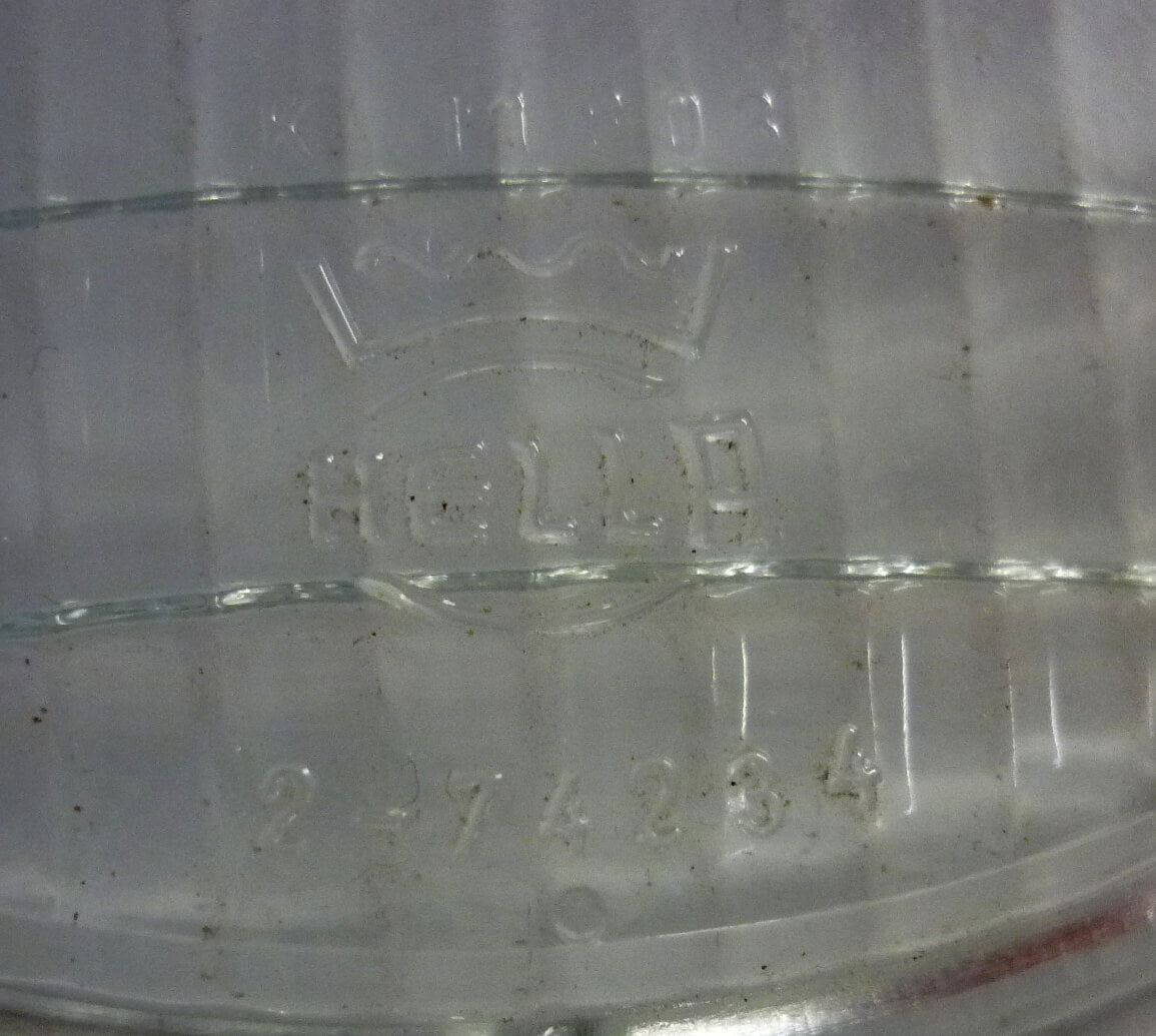 Glass for headlamp, HELLA, 99 mm, Vespa ?, NOS
