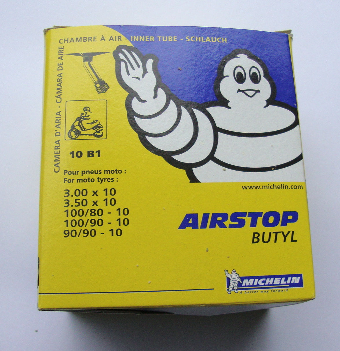 Inner tube, MICHELIN, 3.00 / 3.50, / 4.00 x 10, Valve 60°