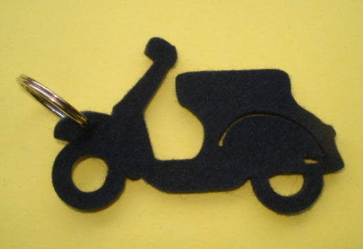 Schlüsselanhänger, Filz, Vespa, dunkelblau