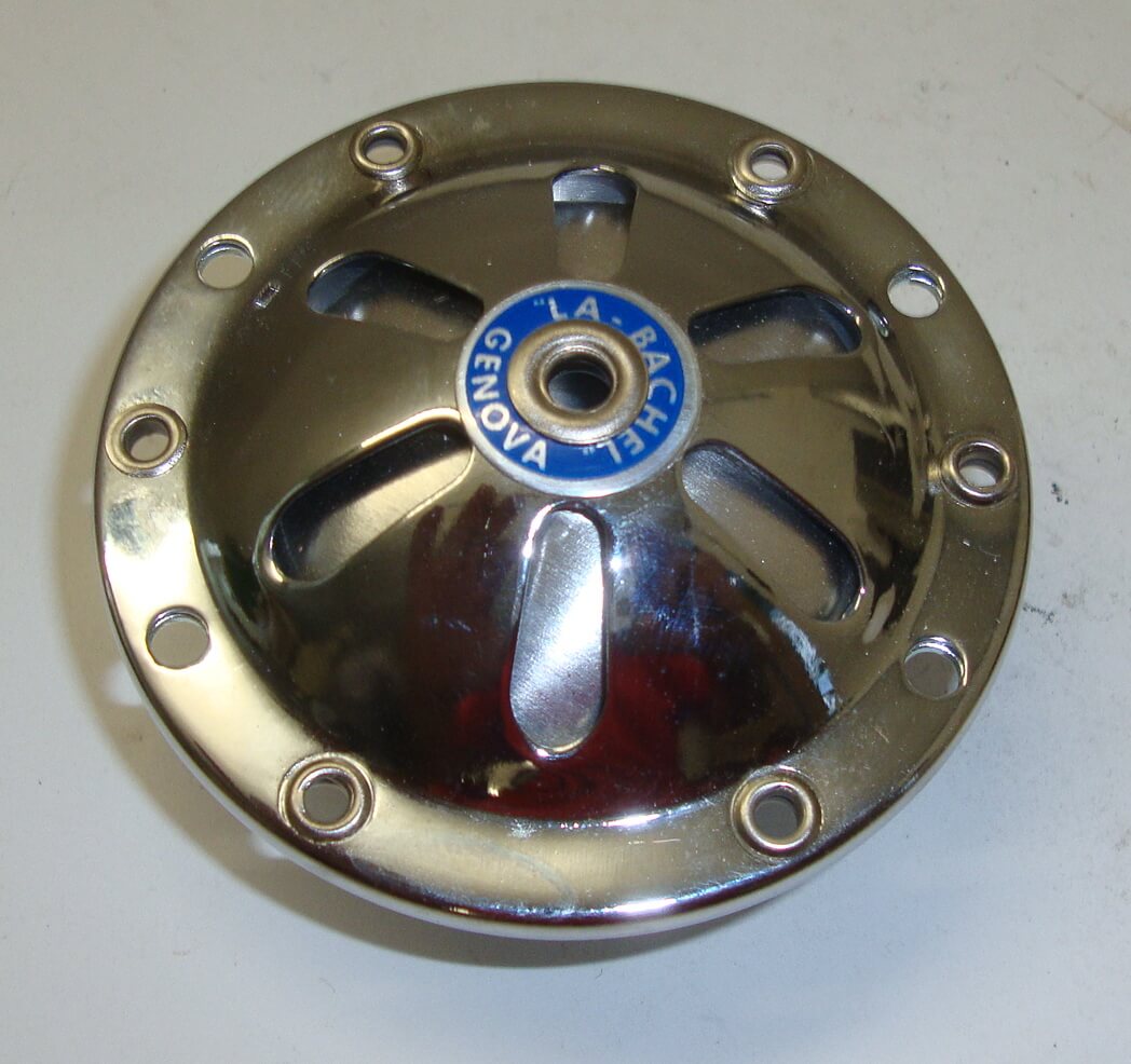Horn, BOSATTA wie BACHEL, 6V, A.C., chromed, Vespa 150 VL3T / VB1T