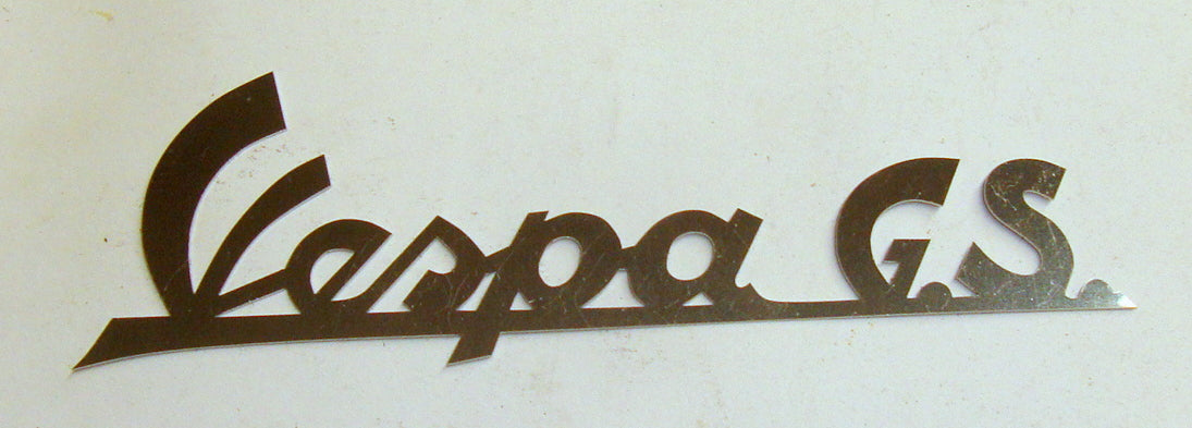 Name plate with holes, INOX, "Vespa GS"