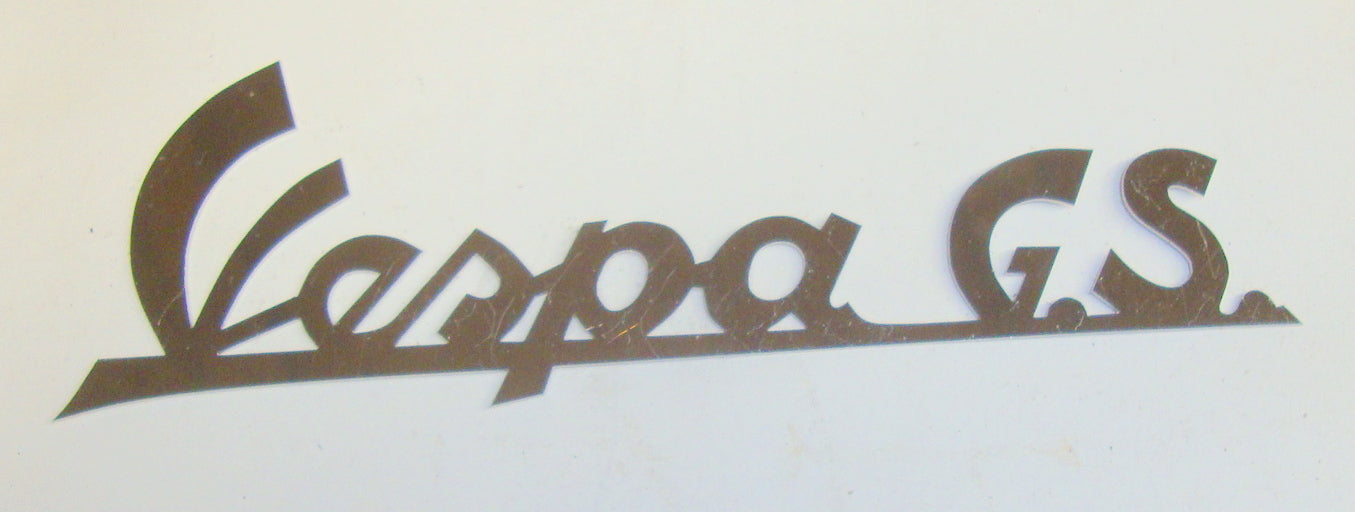 Name plate without holes, INOX, "Vespa GS"
