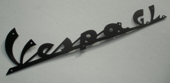 Name plate with holes, dark blue, "Vespa GL"