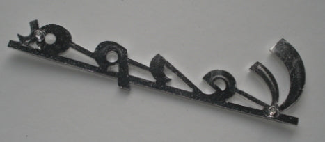 Name plate with pins, "Vespa 50"