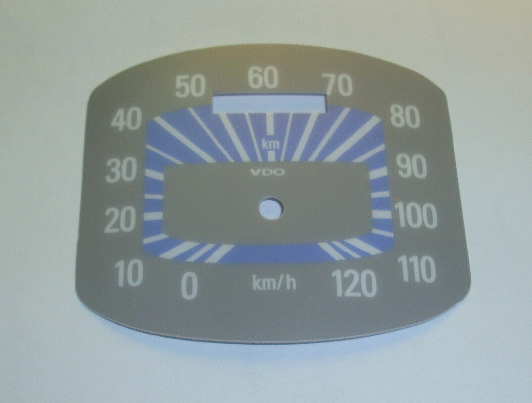 Zifferblatt, blau, VDO, Vespa 125 VNA - VNB / 150 GS 1>3 - T 1 > 4