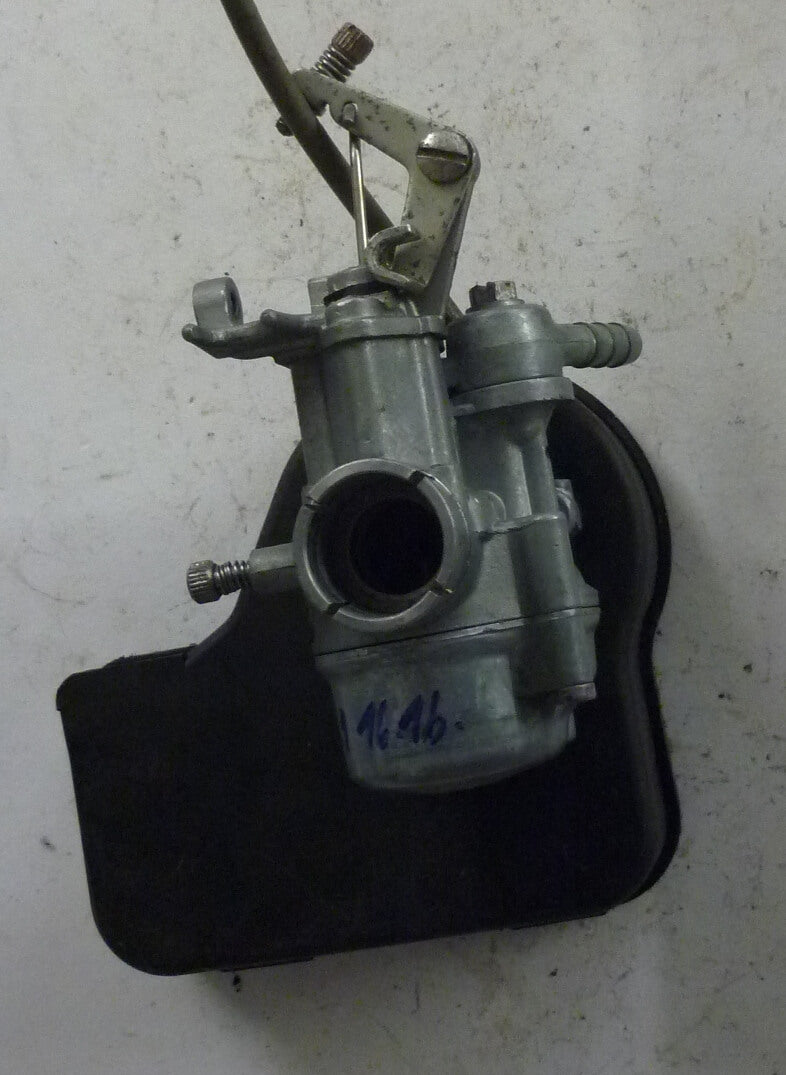 Carburettor 1 with air cleaner, DELL'ORTO, SHB 16.16, flat slider, Vespa 50 / N /L / R / Special