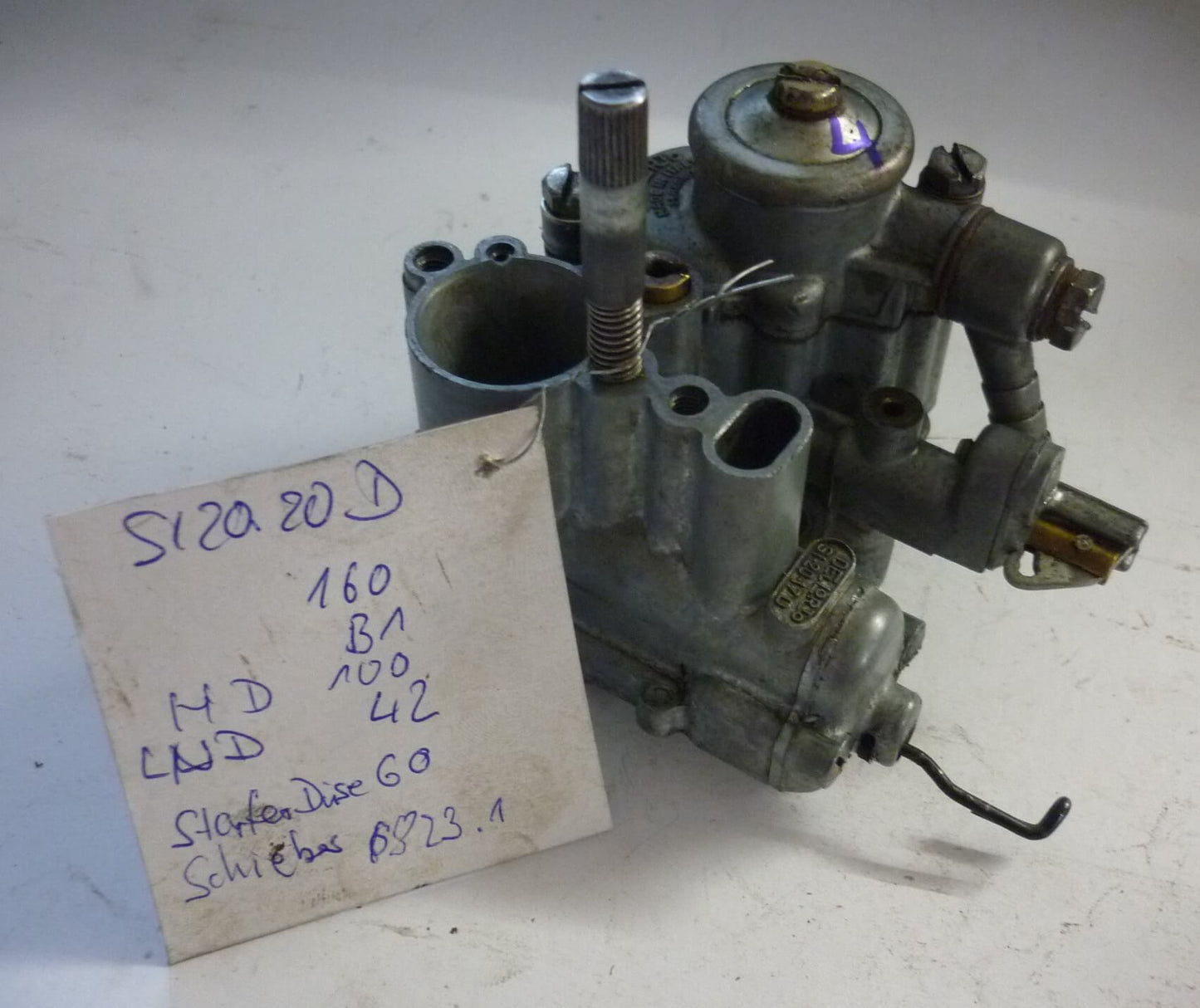 Vergaser, DELL'ORTO, SI 20.20 D, Vespa 150