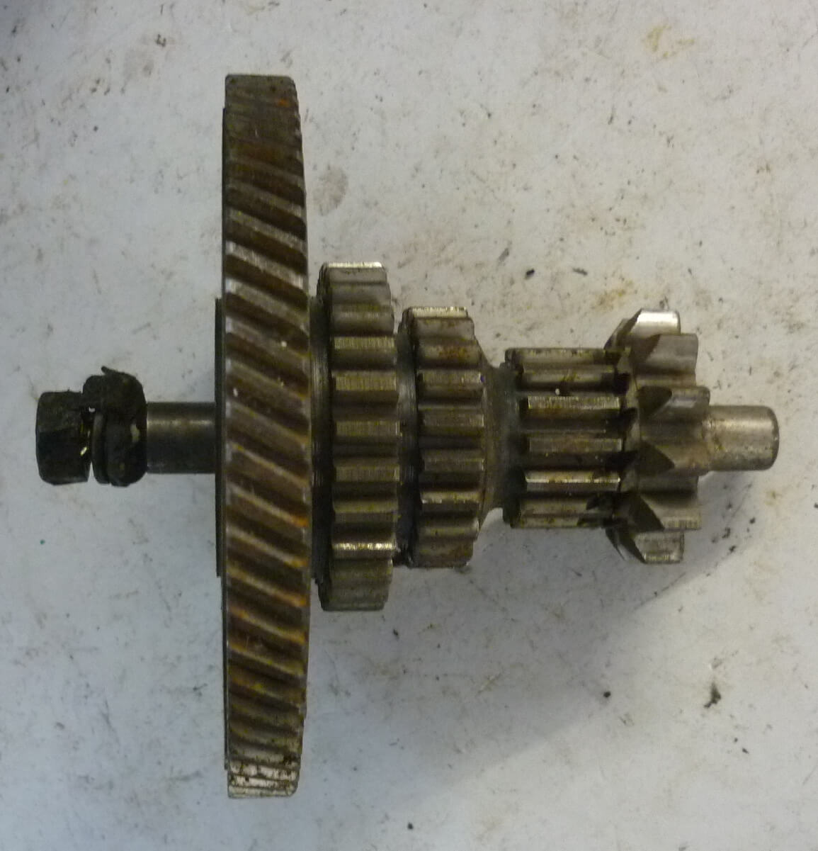 Vorgelege, komplett, 14 - 20 - 27 - 67, Vespa 125 VNA - VNB / 150 VBA, Gebraucht