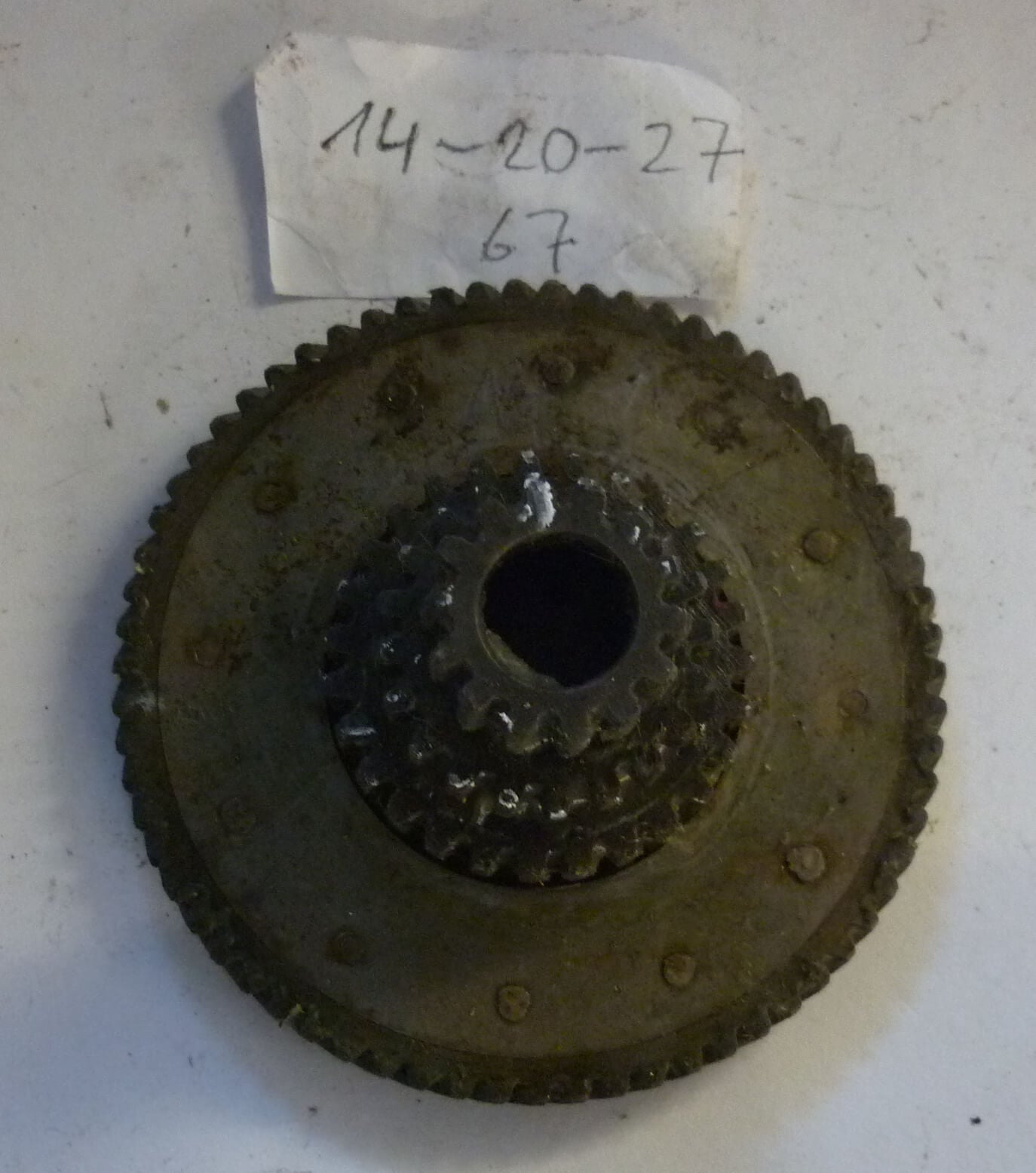 Spring gear assy, Vespa 125 V, 14 - 20 - 27, used