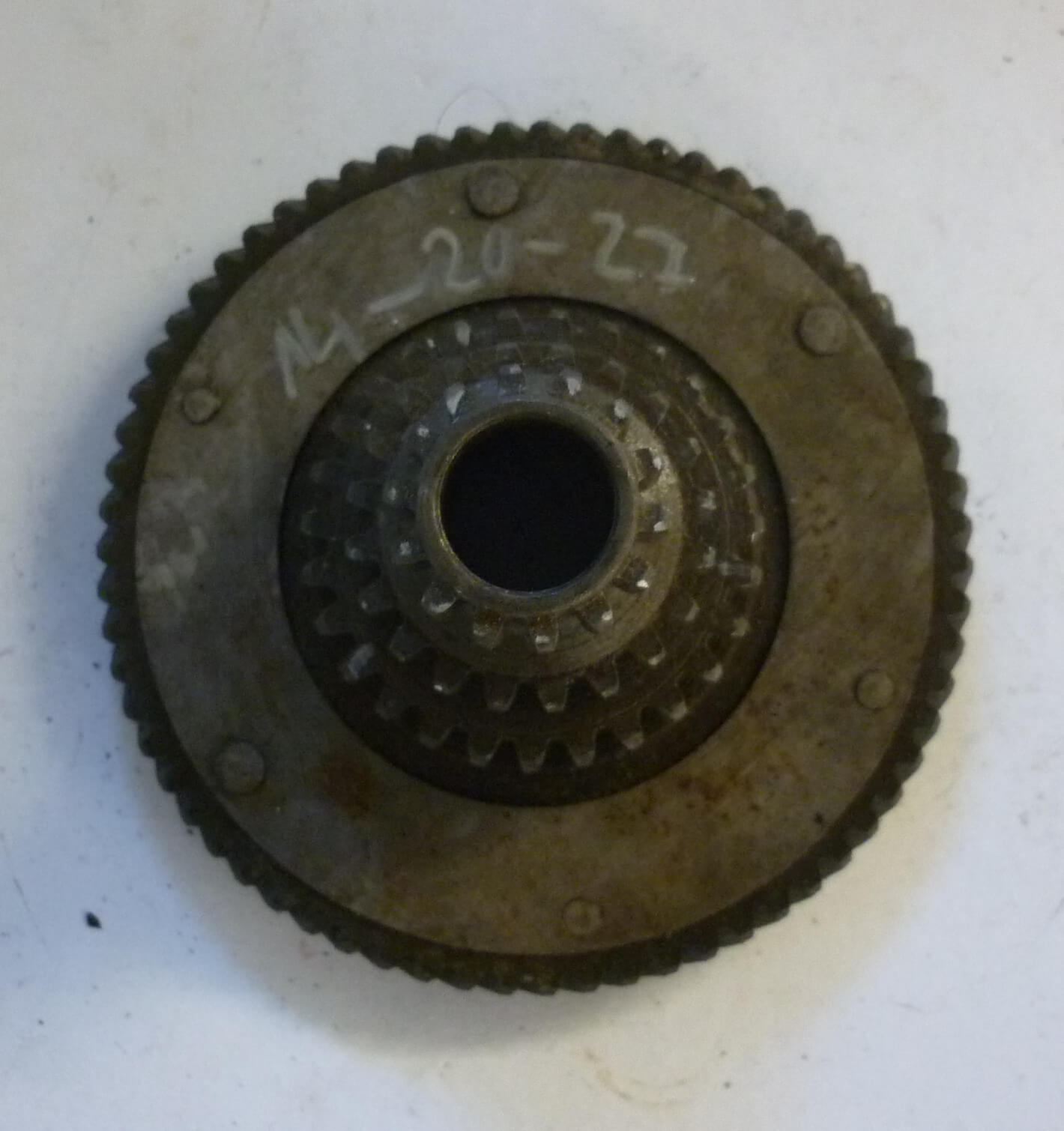 Spring gear assy, Vespa 125 VN - VM - ACMA, 14 - 20 - 27, used