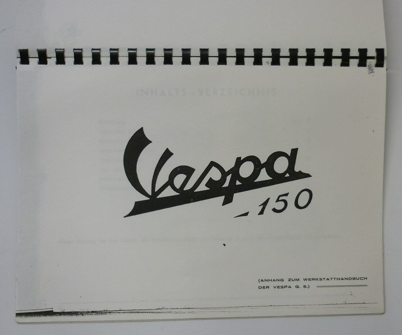 Werkstatthandbuch, Vespa Grand Sport 150/3 mit Anhang für Vespa Touren 150/3