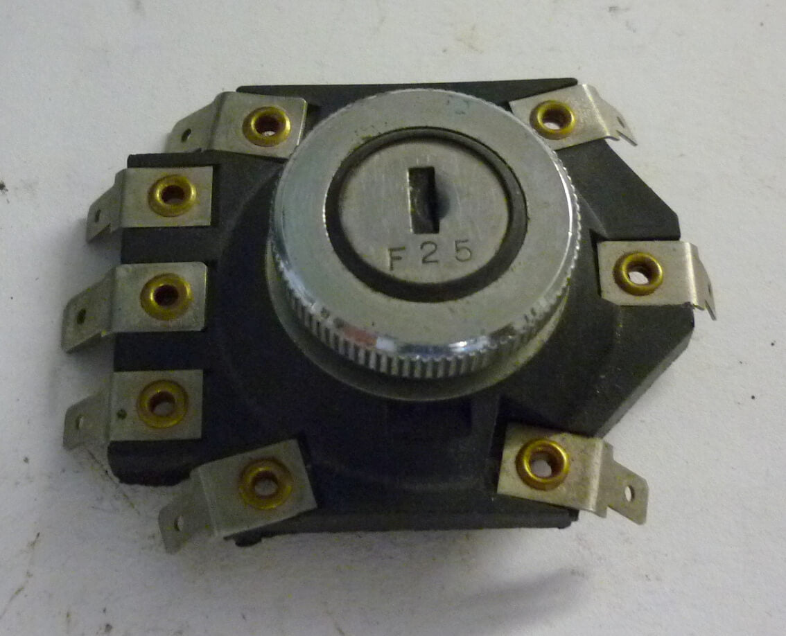 Ignition lock, without key, CB, F 25, 8 connections, Vespa P80-150X / P200E / PX80-200 E with battery