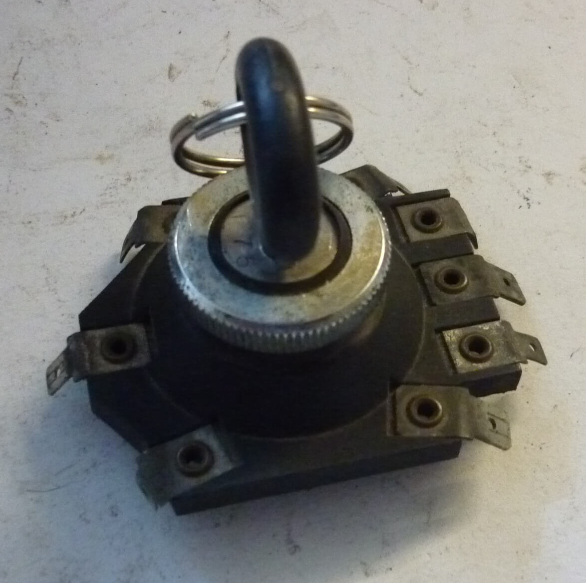 Ignition lock, CB, F 75, 8 connections, Vespa P80-150X / P200E / PX80-200 E with battery