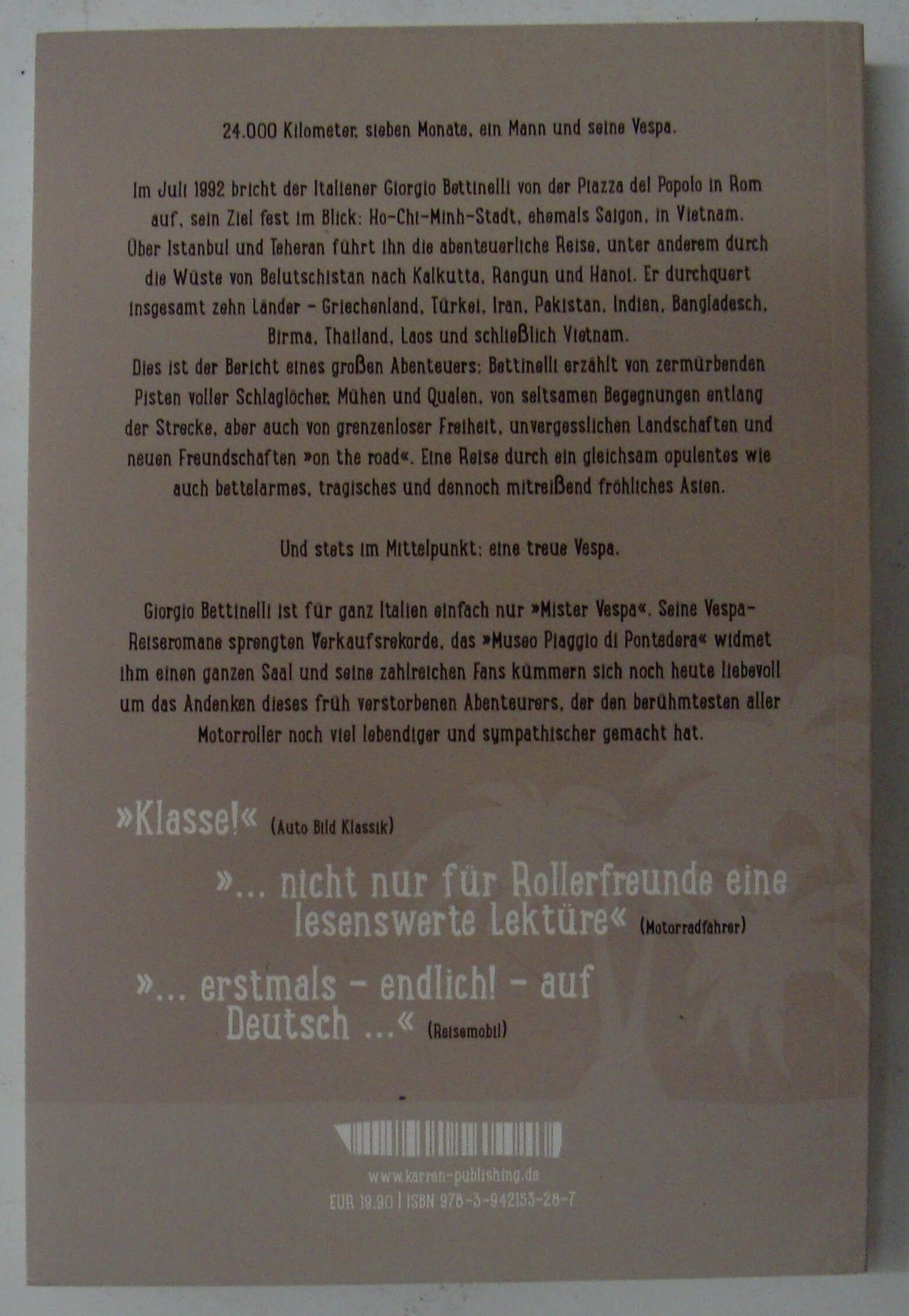 Book "Auf der Vespa von Rom nach Saigon"