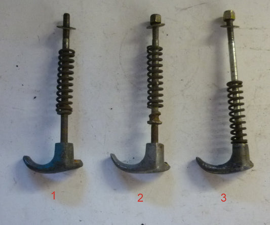 Verschlusshebel, Feder, Mutter, linke Seitenhaube, Ersatzradseite, Vespa 125 / 150 / 160 / 180 / 200