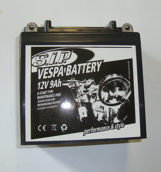 Battery 12V / 9Ah, YB9-B, Maintenace free, Vespa PX / PK