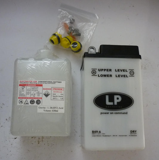 Battery with acid pack, B49-6, 6V / 8 Ah, Vespa GS 160 / SS 180 / 180 Rally / 200 Rally / Ape 125