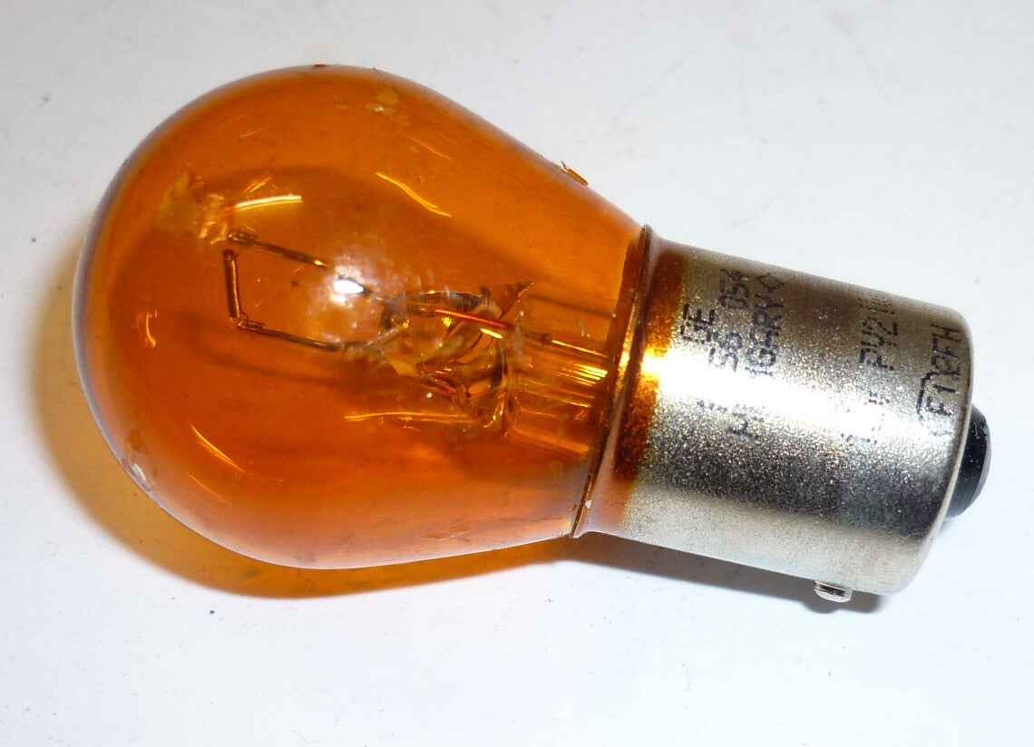 Kugelbirne, orange, 12V 21W, Sockel BAU15s