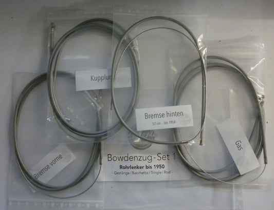 Seilzugsatz, Rohrlenker, Gestängeschaltung, PTFE, grau, ENDERLE SOLUTIONS, Vespa 125 1949 > 1950