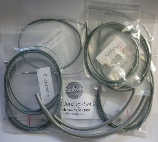 Seilzugsatz, Rohrlenker, grün, ENDERLE SOLUTIONS, Vespa 125 1950 > 1951